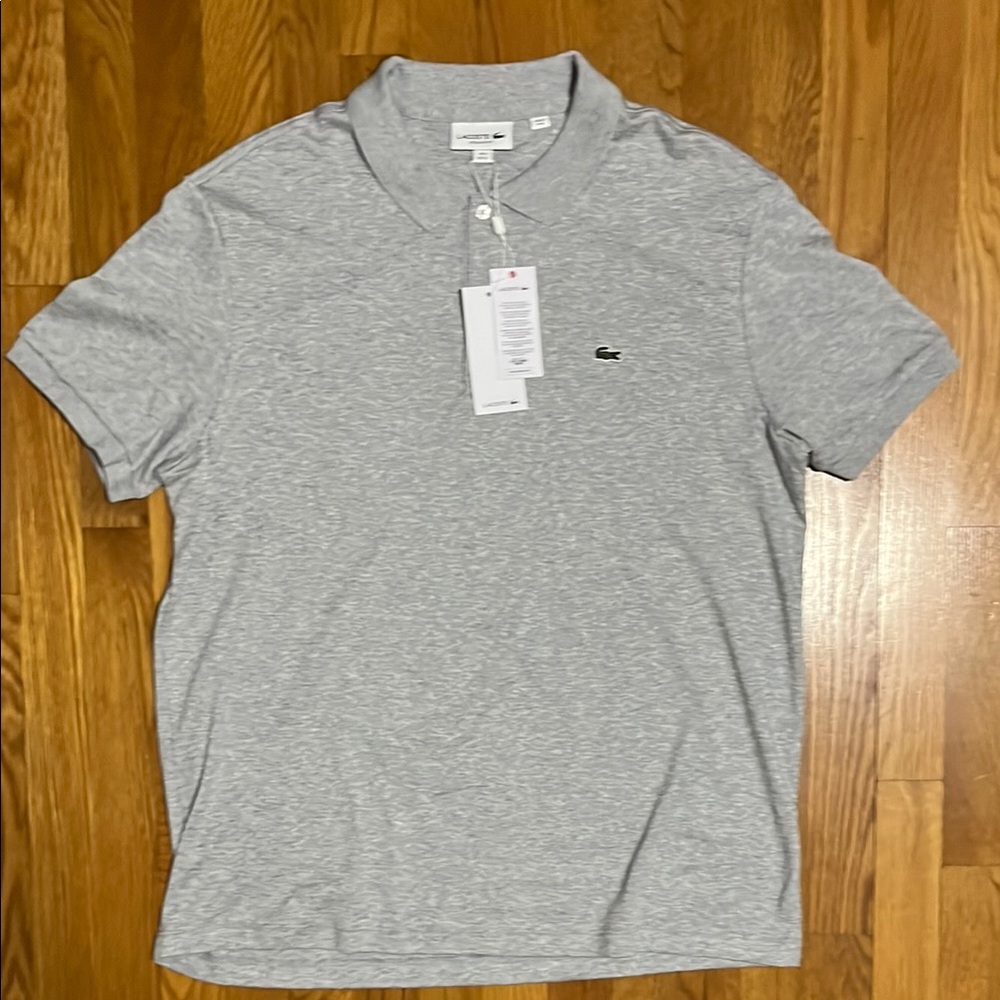 Lacoste Gray Polo Shirt Classic Cotton Blend